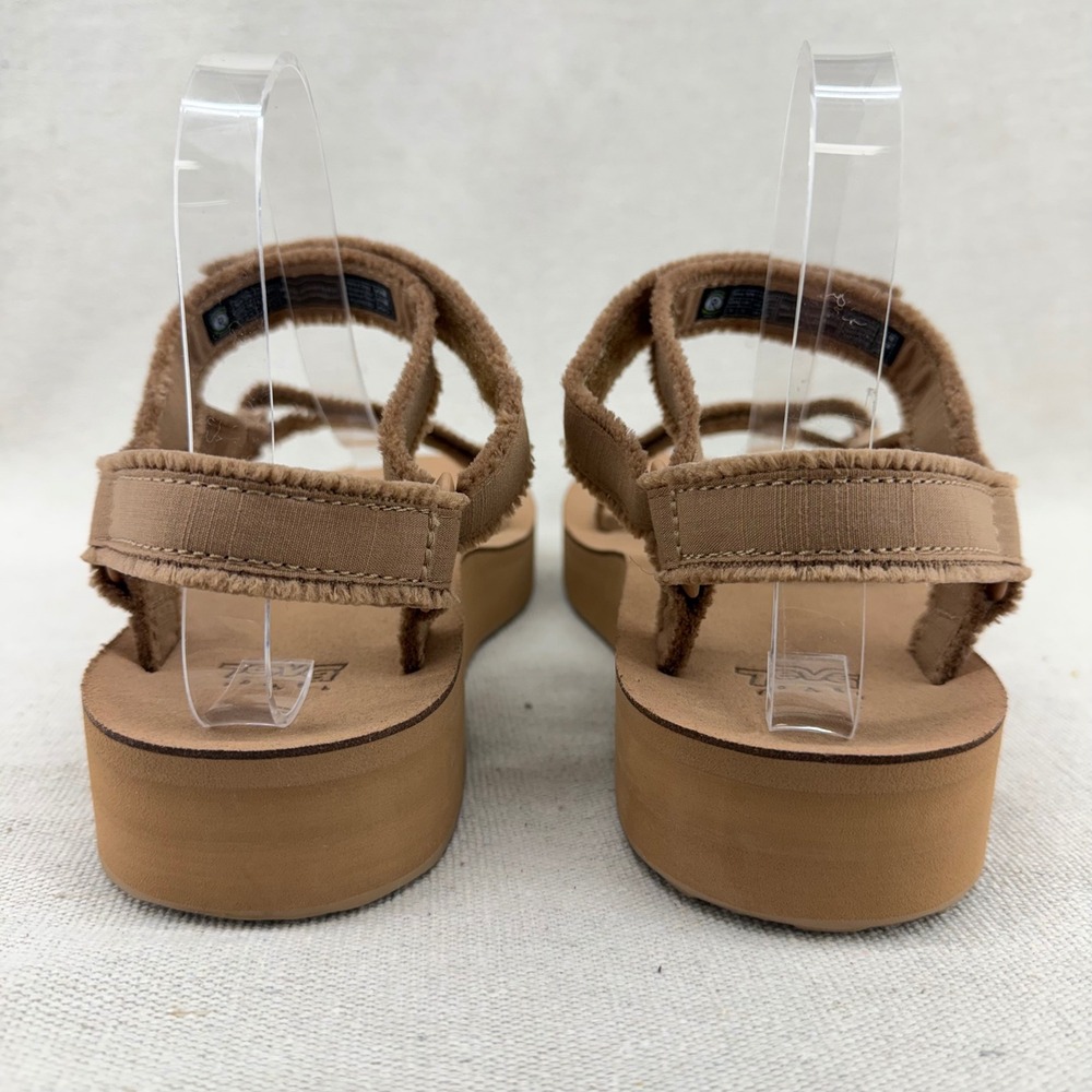 Teva Midform Universal Frayed Sesame Tan Flatform Sandals 1127570 Womens 8 - Picture 6 of 12
